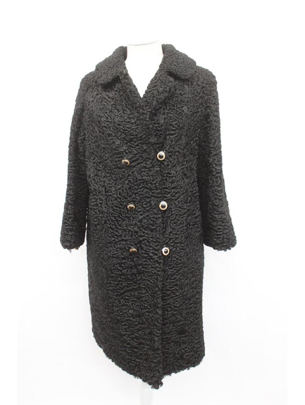 Scrap Item: Black Lamb Astrakhan Coat Jacket Women Woman Size N/A